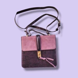 Moda Luxe | Elegant Kristen Plum/Mauve Vegan Leather Crossbody Bag